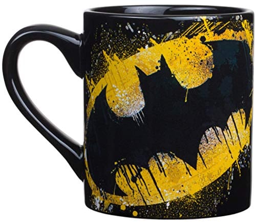 DC Comics BN111032 Batman Splatter Paint Logo Jumbo Ceramic Mug, 20-Ounces, Multicolor