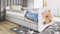 Kinderbett Jugendbett 70x140 80x160 80x180 cm Weiß mit Rausfallschutz Schublade und Lattenrost Kinderbetten für Mädchen und Junge - Teddybär mit Blumen 160 cm