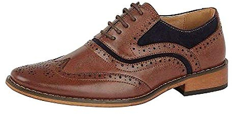 Goor B499B-13 UK Child / 32 EU Boys Dk.Tan/Navy Brogue UK