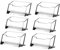 Rmeet Porta Biglietti da Visita,6 Pack Acrilico Supporto per Biglietti da Visita Trasparente Supporto di Carte di Plastica Scrivania Organizzatore per Office Collection 103 * 43MM