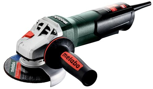 metabo Winkelschleifer WP 11-125 Quick, 1100 W, 125 mm Scheiben-Ø | Ergonomisch mit Schnellspannmutter, Schutzhaube, Zusatzhandgriff für sicheres Arbeiten, für präzises Schleifen Trennen Fräsen