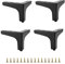 IGNPION 10cm Metall Sofa Bein 4 Stück Moderne Möbel Füße Sofa Möbel Riser Füße Beine DIY Möbel Ersatz Füße für TV-Schrank Ottoman Sofa Schrank, schwarz