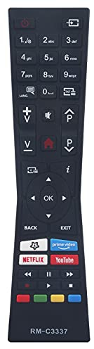 ALLIMITY RM-C3337 Reemplazo de Mandos a Distancia por JVC 4K UHD TV RCA243100P RC0360 RMC3337 LT-32VH3900 LT-55V55LU LT-50VUQ390I LT-32VFQ52I LT-32VH52M LT-43VU63M LT-49VU63M LT-32VF52M LT-49V55LFA