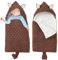 LAWKUL Baby Schlafsack Neugeborene Kinderwagen Decke Wickeldecke Wolle Kinderwagendecke Winter Dick Schlafsäcke für 0-6 Monate Jungen Mädchen Braun