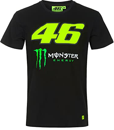 Valentino Rossi T-Shirt Monster Energy,Uomo,XXL,Nero