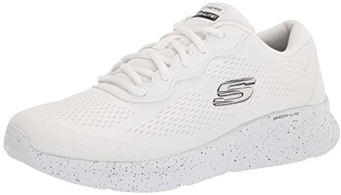 Skechers Women's Skech-Lite Pro Sneaker, White Mesh/Black Trim, 8 UK