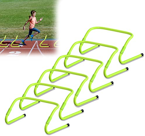 YRHome 6-TLG Speed/Agility Training Hürden Trainingshürden Koordinationshürden höhenverstellbar 30 cm Hürdenset für Koordinationstraining Beweglichkeits Schnelligkeits Multi-Sport Trainingshilfe
