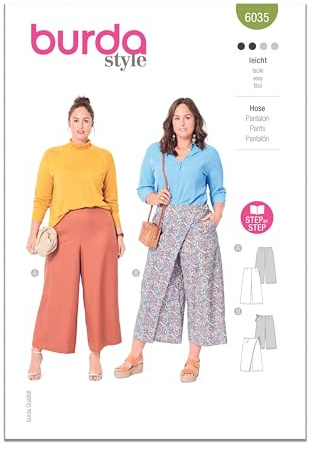 Burda Paper Sewing Pattern 6035 Trousers 18-28 (44-54)