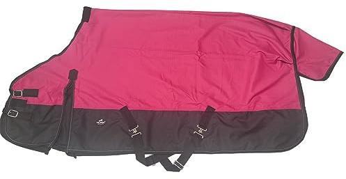 TGW RIDING Comfitec Essential Pferdedecke mit Halsteil, 1200D, wasserdicht und atmungsaktiv, weitere Farben, 188 cm, Hot Pink