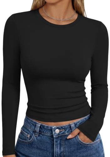 Trendy Queen Trd1361022 Women's T-Shirt | Buttery soft, super stretchy, cute fitted top, basic outing t-shirts, compression shirts