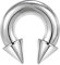 ZS Chirurgenstahl Spike Hufeisen Circular Barbell Ringe, 00G 0G 2G 4G 6G 8G 12G 16G Dick PA Rings, CBR Nasenring Septum Ohr Piercing Körperschmuck (Silber,0G,16mm)