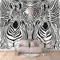 Fototapete 3D Effekt Schwarzes Und Weißes Zebra Tapeten 3D Effekt Vliestapete Wohnzimmer Schlafzimmer Wandbilder Wanddeko