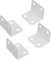 TA-VIGOR White Corner L Brackets for Wood, Carbon Steel 90 Degree Right Angle Shelf Brackets Supports, Joining Fixing Repair Connector, 4 Pcs