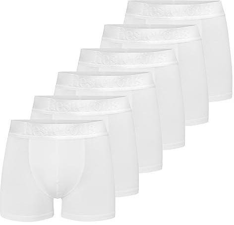 Resteröds - Bamboo - Short/Pant - 6er Pack (L Weiß)