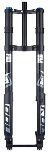 ZECHAO MTB Luft-Federgabel,26/27,5/29inch Umgekehrte Gabel 160mm Federweg DH-Geschwindigkeitsabfall Doppelschulter 15 * 150mm Thru Axle Gabel Fahrrad Federgabel (Color : Black, Size : 27.5inch)
