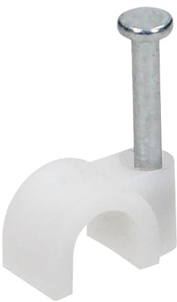 Miratic Fermacavi Muro Passacavi Muro Ferma Cavi Elettrici Rotondi Colore Bianco Set di 100 Pezzi per Cavi di Diverse Misure Ø: 4/6 / 7/8 / 10/12 mm (Ø 12 mm)