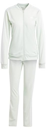 adidas Damen Essentials 3-Stripes Track Suit, Linen Green F22 / White, XXL