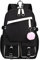 College Campus Schultasche Weiblich Schwarz Weiß Schulrucksack Burden Linderung Jungen Schultasche Junior Schulterrucksack Rosa Einkaufsrucksack (Schwarz)
