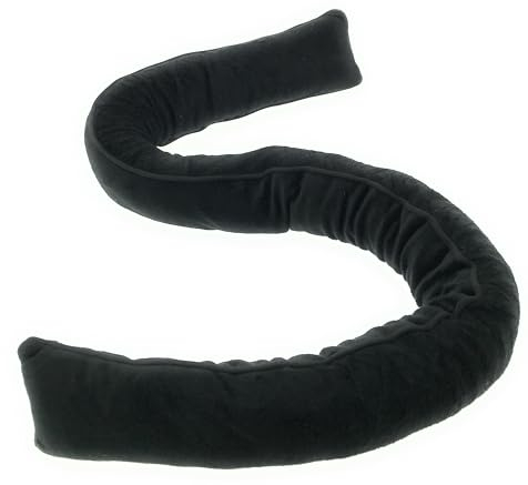 Zugluftstopper Türwindstopper Luftzugstopper - Zugluftstopper für Tür und Fenster Grau Schwarz Taupe 125cm x10cm (Schwarz)