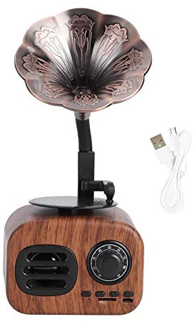 AVIMYA Retro Bluetooth Speaker, Classic Style Phonograph Gramophone Shape Stereo Speaker Music Player for PC Mobile Phone Tablet ShaoSu