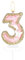 Happy 3rd Birthday Schmetterling Nummer 3 Kerzen, Rosa Gold Kuchen Cupcake Topper, Mädchen 3. Geburtstag Dekorationen, Schmetterling Kerze Topper für Kuchen