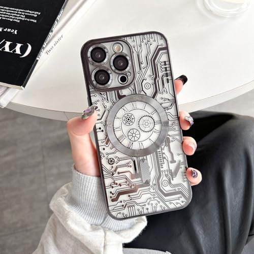 Flamemeteor Schutzhülle für iPhone 11 Pro Max mit vollständigem Kameraschutz, kompatibel mit MagSafe, Magnettechnologie, Schutzhülle für iPhone 11 Pro Max, für Damen, Mädchen, Herren, Schwarz, iPhone