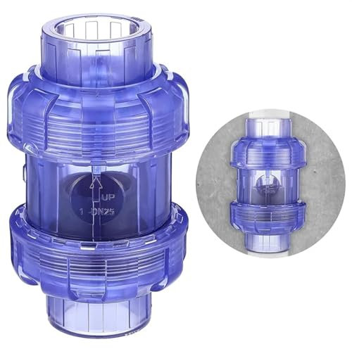 EGTDSFGJA Klares Rückschlagventil, echte Union-Rückschlagventile, Pool-Kugel-Rückschlagventil, Rohrverschraubungen (32 mm)
