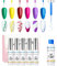 EODCI Gel Nagellack Set 6 Farben Gel Liner Nail Art Glitzer Gelnägel Farben Für Drawing Lines Holographisch Nagellack Set Dünner Pinsel Nailart Malerei 10ml