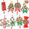 JOIEDOMI Weihnachts-Lutscher-Ornamente, bunte Weihnachtsbaum-Weihnachtsdekoration, Zuckerstangen-Gasse, Regenbogen, dekorative hängende Ornamente, Geschenke, Weihnachtsfeier, Gastgeschenk, Grün und