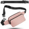 IHIGOGOFA Marsupio per Uomo Donna Sportivo Unisex con Cintura Regolabile Estesa 30 cm Marsupi Impermeabile per Outdoor Passeggiate Escursionismo Trekking Ciclismo Viaggio (Rosa)