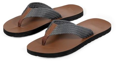 SMILODOX Flip Flops Herren Alexi - Rutschfeste Badeschuhe, Leichte, Weiche Hausschuhe Sommer Slippers Pantoletten, Anpassunsgsfähige Badeschlappen Flip Flop für Strand Indoor-Outdoor