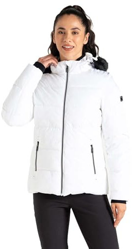 Dare2b Damen Womens Glamorizev Jacket Skijacke, weiß, 38