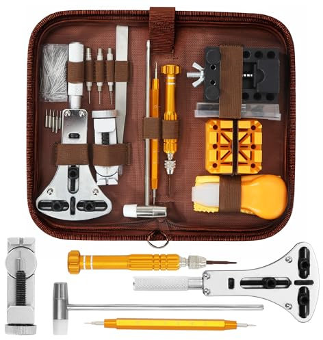 CAIXINYI Kit Montre, Kit Changement Pile Montre (149 pièces), Outil Montre pour réparer Les Piles et Bracelets de Montres, Ouvre Montre, Extracteur de Stylo, Tournevis et Autres Outils Kit Horlogerie