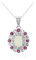 Cavill Äthiopische Welo-Opal & Rubin Silberkette, 1,34ct Edelstein-Collier, Elegante Schmuckhalskette