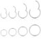 jagosen Nasenpiercing Ring Silber 8stk 18g Nasenring Nostril Septum Piercing Rings Set Chirurgenstahl Dünn Lippenpiercing Septum Clicker Knorpel Piercing Ohr Für Damen Männer 6mm/8mm/10mm/12mm