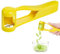 Coupe-Raisins Luvan pour Tout-Petits, Coupe-Raisins pour Enfants, Outil Portable en Acier Inoxydable pour Couper les Raisins en Quartiers, Facile à Utiliser, Lavable au Lave-Vaisselle (Jaune)
