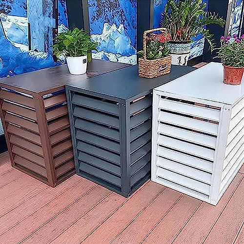 Generisch Air Conditioning Cover | Heat Pump Cover | Aluminium Protective Grille for Outdoor Units | Versatile Privacy Fence and Flower Stand for Air Conditioners and Heat Pumps