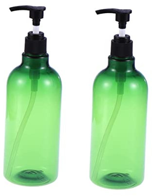 Mikikit 2Pièces Bouteilles de Distributeur de Shampoing Réutilisables Lot de Pompes Doseuses et Rechargeables pour Liquide et Produits Cosmétiques