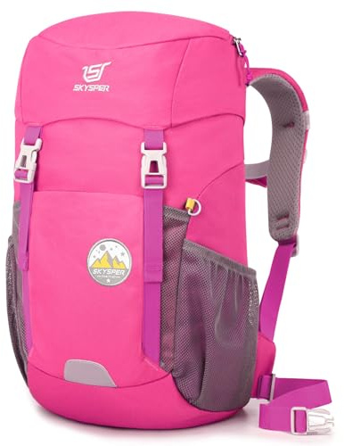 SKYSPER Wanderrucksack Kinder 15L für Jungen & Mädchen Kinderrucksack | mit Brustgurt für 6-12 Jahre Rucksack Kinder Wandern Outdoor