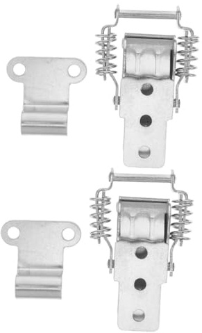 VILLCASE 2pcs Spring Toggle Latch Lock for Boxes Latch Catch Clamp Hardware Metal Toggle Right Angle Compatibility for Storage Toolboxes