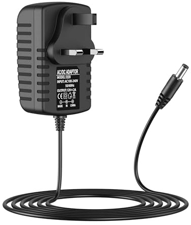 12V 2A DC Power Adapter, Converter Adapter Driver AC 100-240V Supply to DC 12V, AC to DC Converter Adapter Transformer for CCTV Camera, USB 3.0 HUB, LED Lights (Black)