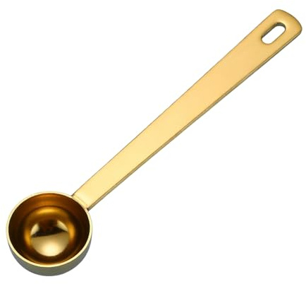 Gold Stainless Steel Measuring Spoon 5g/15ml Precision Coffee Scoop | Food-grade safe, dishwasher friendly, multi-use for powders & spices, elegant gift packaging, rust-proof durable build