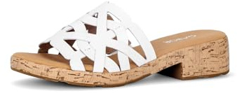 Gabor Damen Pantoletten, Frauen Clogs, Pantoletten,modisch,orthopaedisch,einlege-Sohlen,Soft-Move,daempfung,gesund,Weiss (S.Kork),41 EU / 7.5 UK