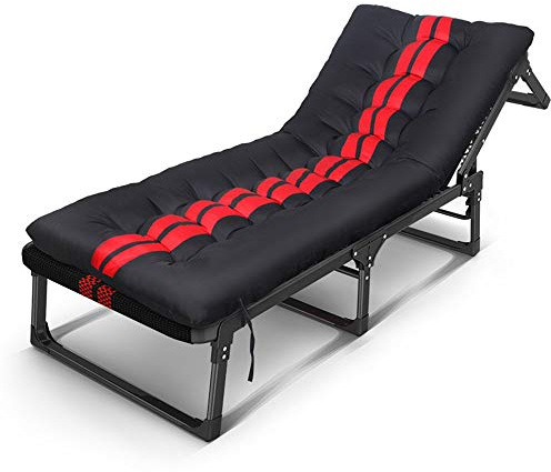 Klappbarer Sonnenliege – Verstärkter Flachrohr-Liegestuhl für Büro & Zuhause – Lounge-Bett für Entspannung & Siesta – tragbar für den Innen- und Außenbereich