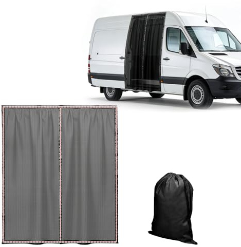 JOJOCY Mosquitera magnética para furgoneta Mercedes Sprinter (techo medio/alto) Renault Master VW Crafter (techo alto/súper alto) Ford Transit autocaravanas (puerta lateral y trasera, 210 x 150 cm)