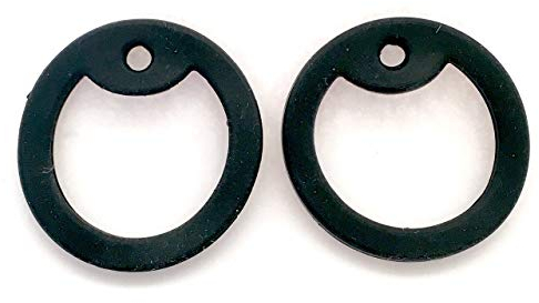 1 X 10 - Black Silencers For Our Authentic Military Dog Tags. by Tags and Knobs