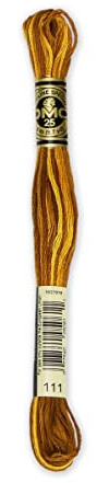DMC 6-Strand Embroidery Cotton Floss, Variegated Mustard