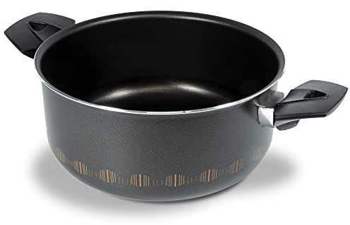ALLUFLON Costanza Casseruola 16cm, Alluminio Alimentare, Nero, 16 cm