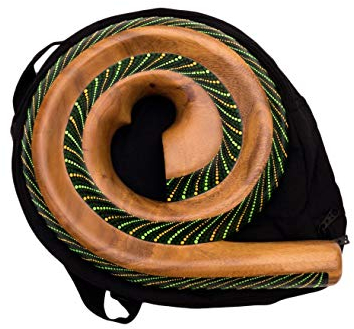 Didgeridoo Rundform Instrument Naturmaterialien Reisetasche Spirale Australien (D1)