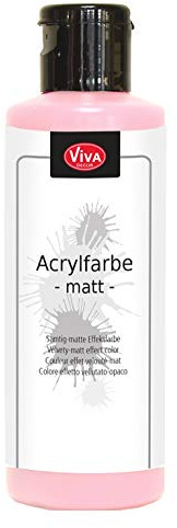 Viva Decor Acrylfarbe (Rosé, 82 ml) schnell trocknend, lichtecht, gut deckend - Acrylfarben für Leinwand, Papier, Holz, zum Steine bemalen, für Künstler, Bastler, Kinder - Made in Germany …